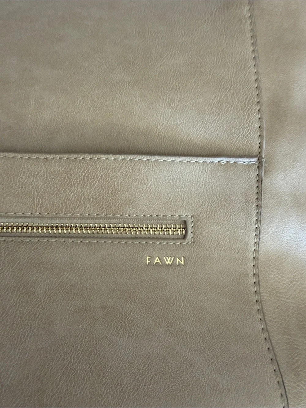Fawn Design Neutral Beige Convertible Leather Backpack
